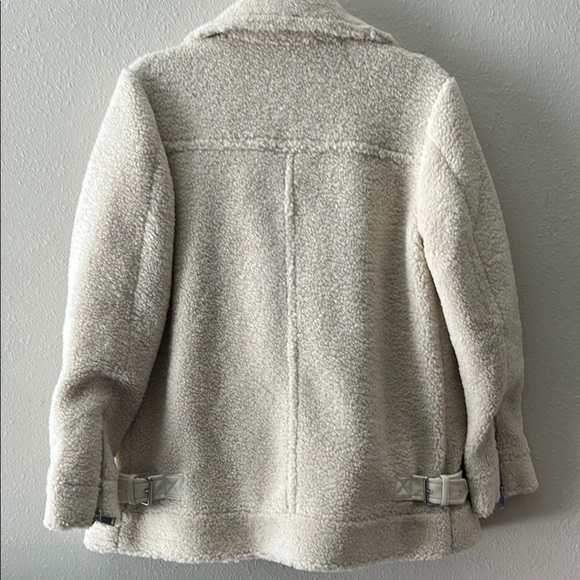 LOFT Cream Teddy Jacket with Wide Lapel Collar - Picture 11 of 13